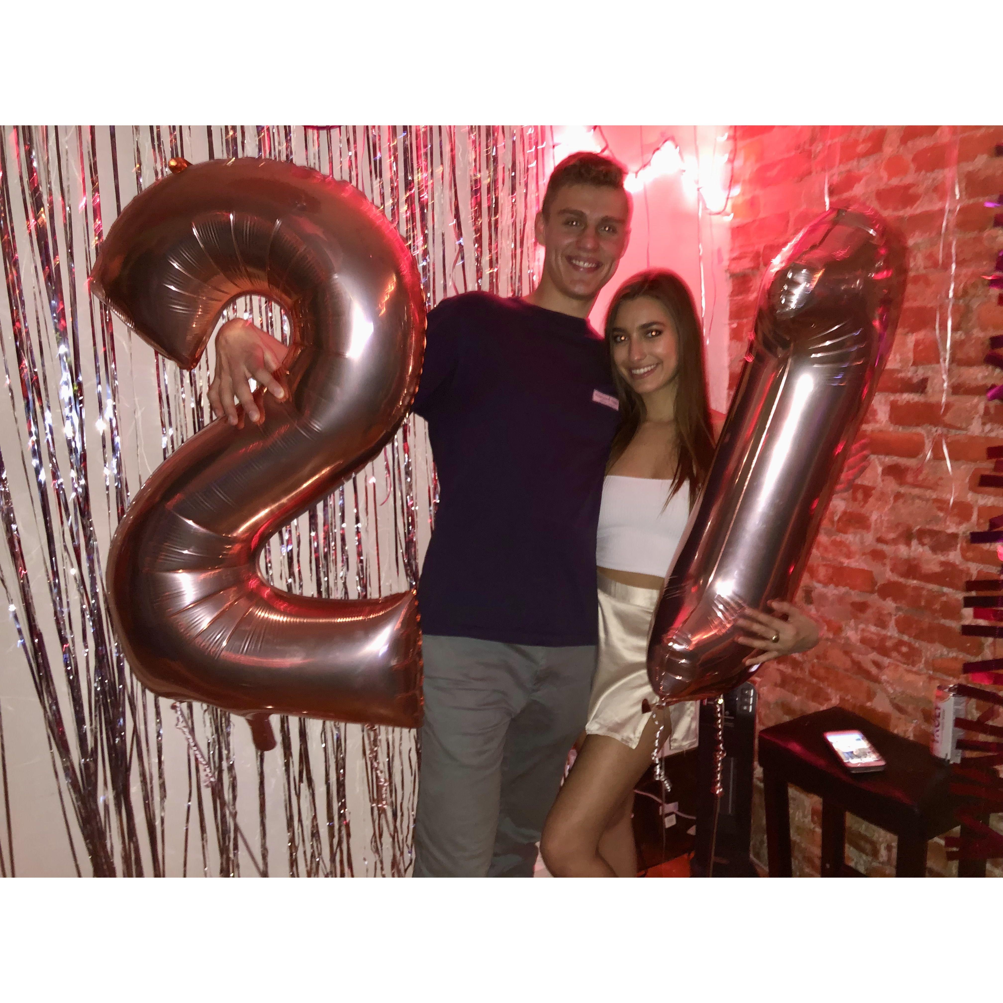 Celebrating Jacob (and Julia's) 21st birthdays! 5.5.2019