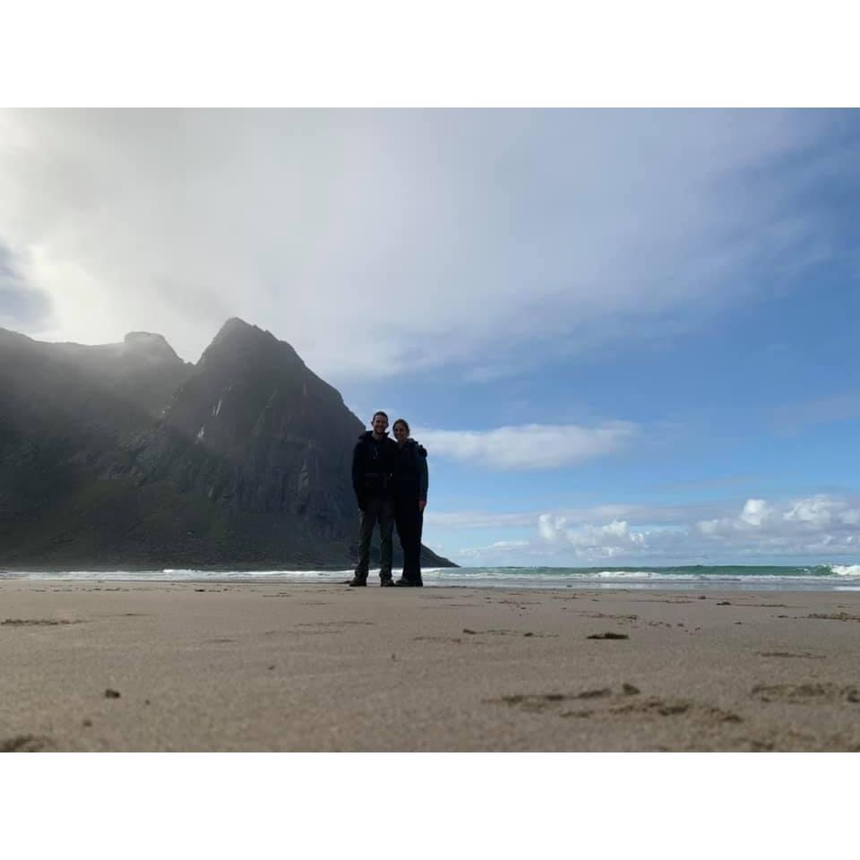 Kvaltvika Beach, on the Norwegian Sea in the Lofoten Islands.