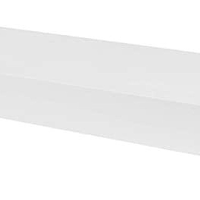 HIGH & MIGHTY 515613 Modern 36" Floating Shelf Holds up to 25lbs, Easy Tool-Free Dry Wall Installation, Flat, Retail Packaging, White