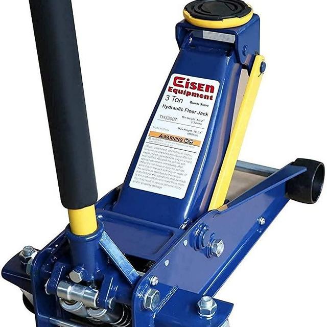 Heavy Duty 3 Ton Floor Jack, Low Profile Hydraulic Jack, Steel Service Jack Quick Rise with Double Pump Quick Lift
