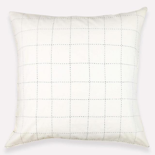 Anchal Project Fair Trade Grid-Stitch Euro Sham (in Bone)