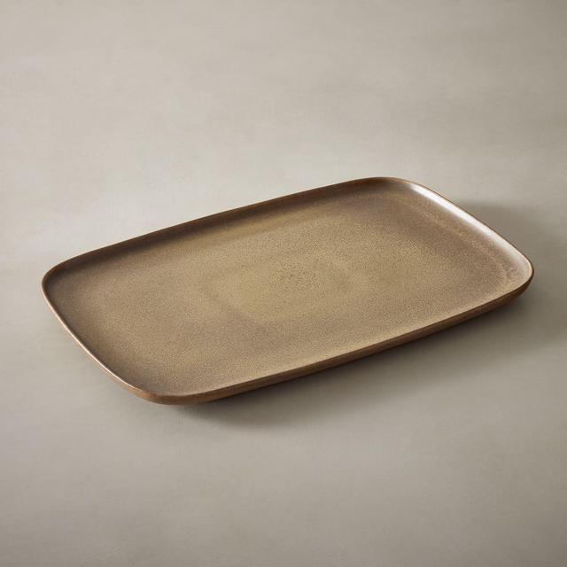 Aaron Probyn Kanto Serveware, Platter, Ceramic, Sand, Each