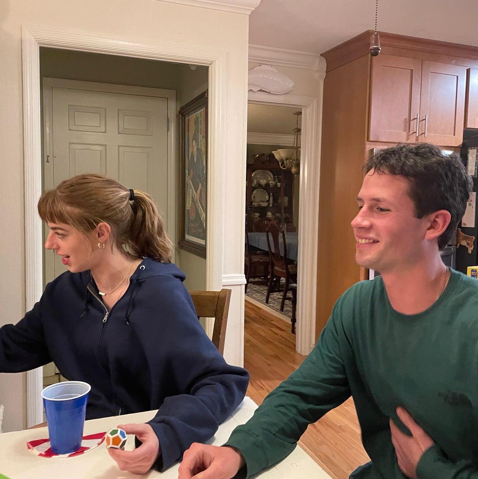 John-Luc's first family game night at Mimi and Papau's house.