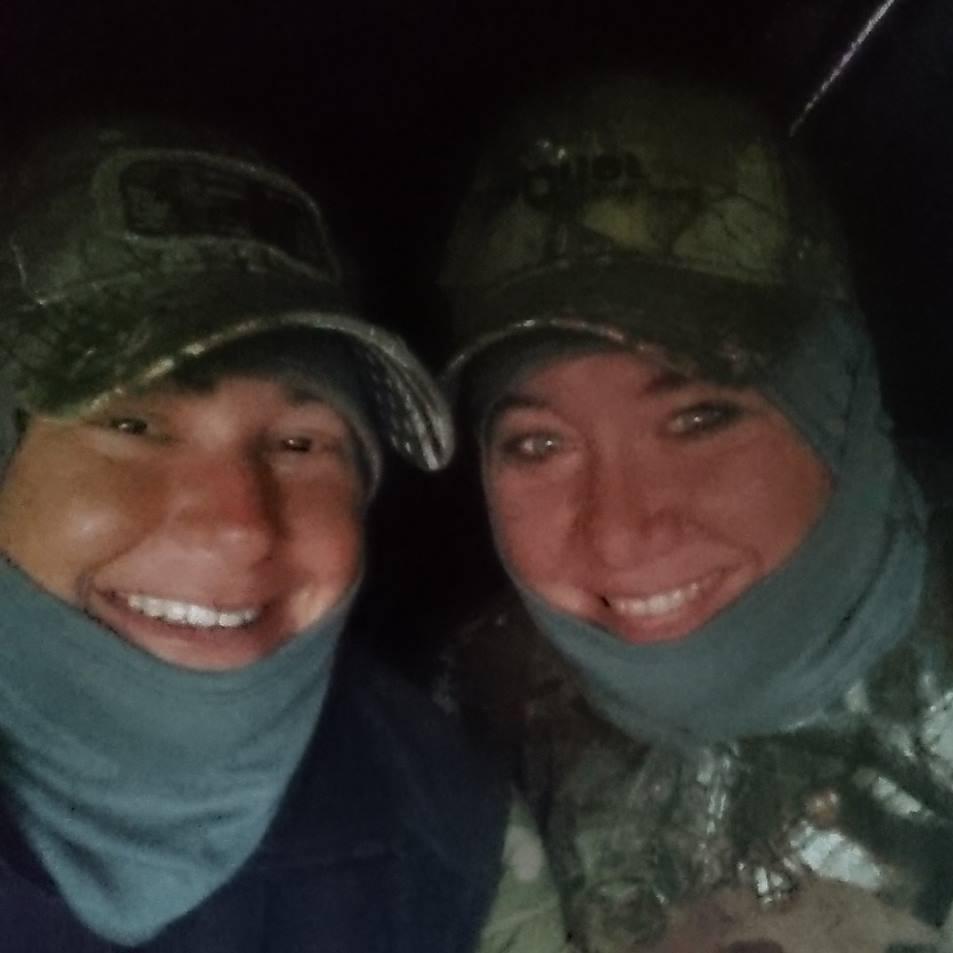 Can you see us? First hunting trip for Arkansas white tail....