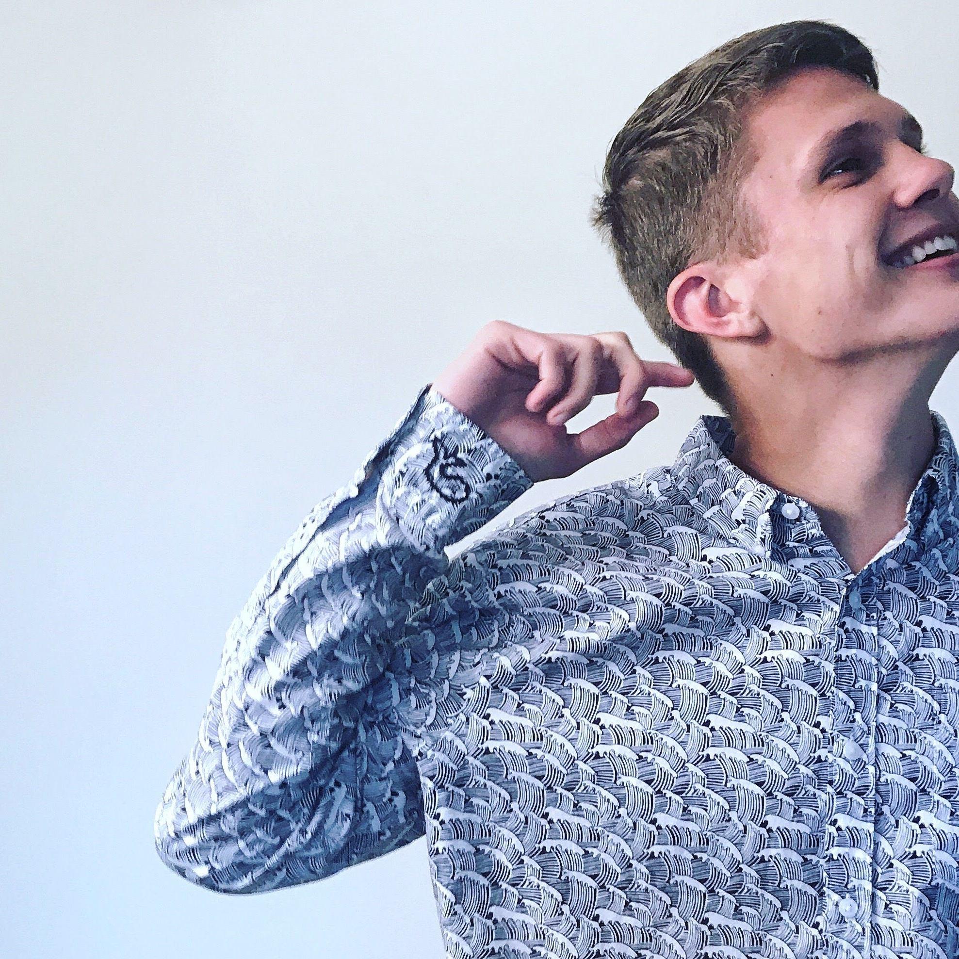 Allie sewed a whale onto Drake's wave shirt- and he still wore it