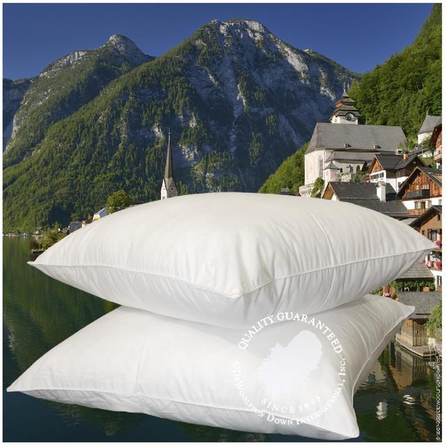 Austrian Cambric Covered Down Pillow - King Medium 28 oz, 650 WGD