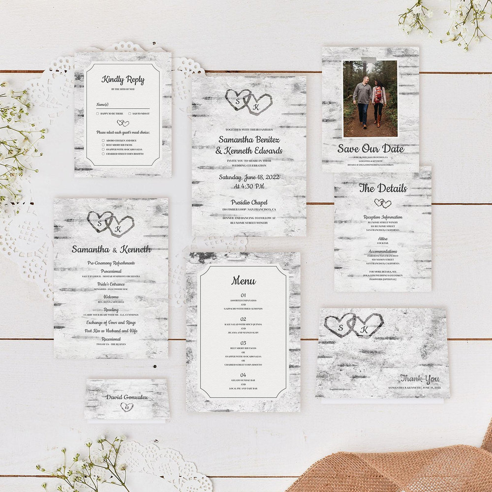 Douglas Classic | Gray | Zola Wedding Invitations
