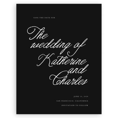Black Wedding Digital Save the Date - Devan Portrait