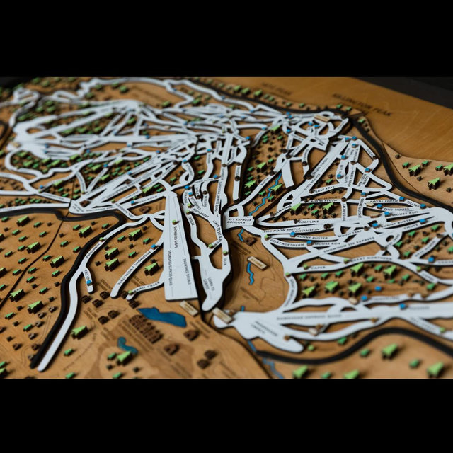 Palisades/Alpine Wooden Ski Map
