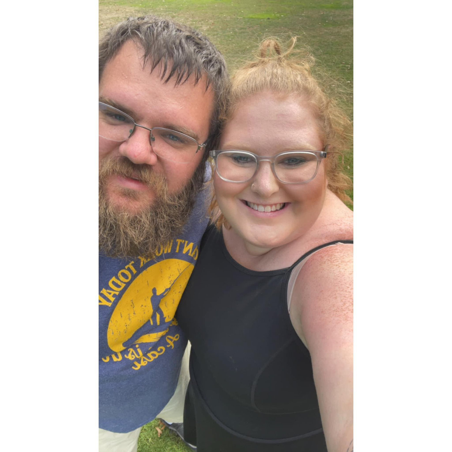 Our first day golfing!