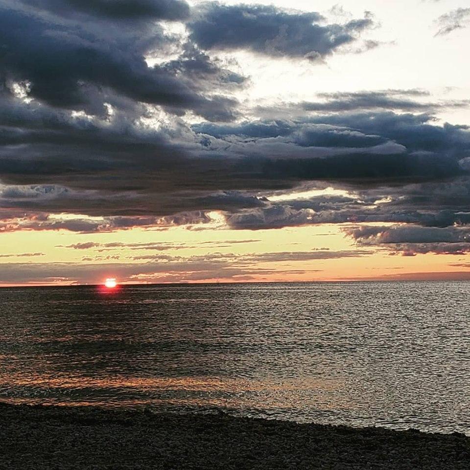 Southold Beach sunset where we said let's do this!