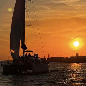 Sunset Catamaran Cruise in Lisbon, Portugal