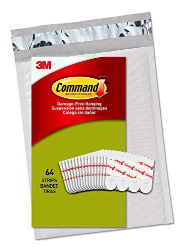 Command PH024-64NA Small White Poster Strips, 64