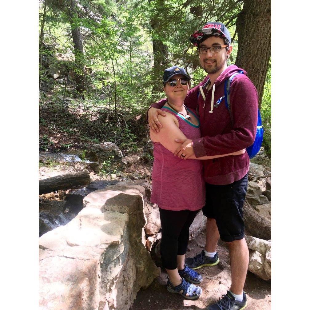 Hiking Hanging Lake trail in Colorado