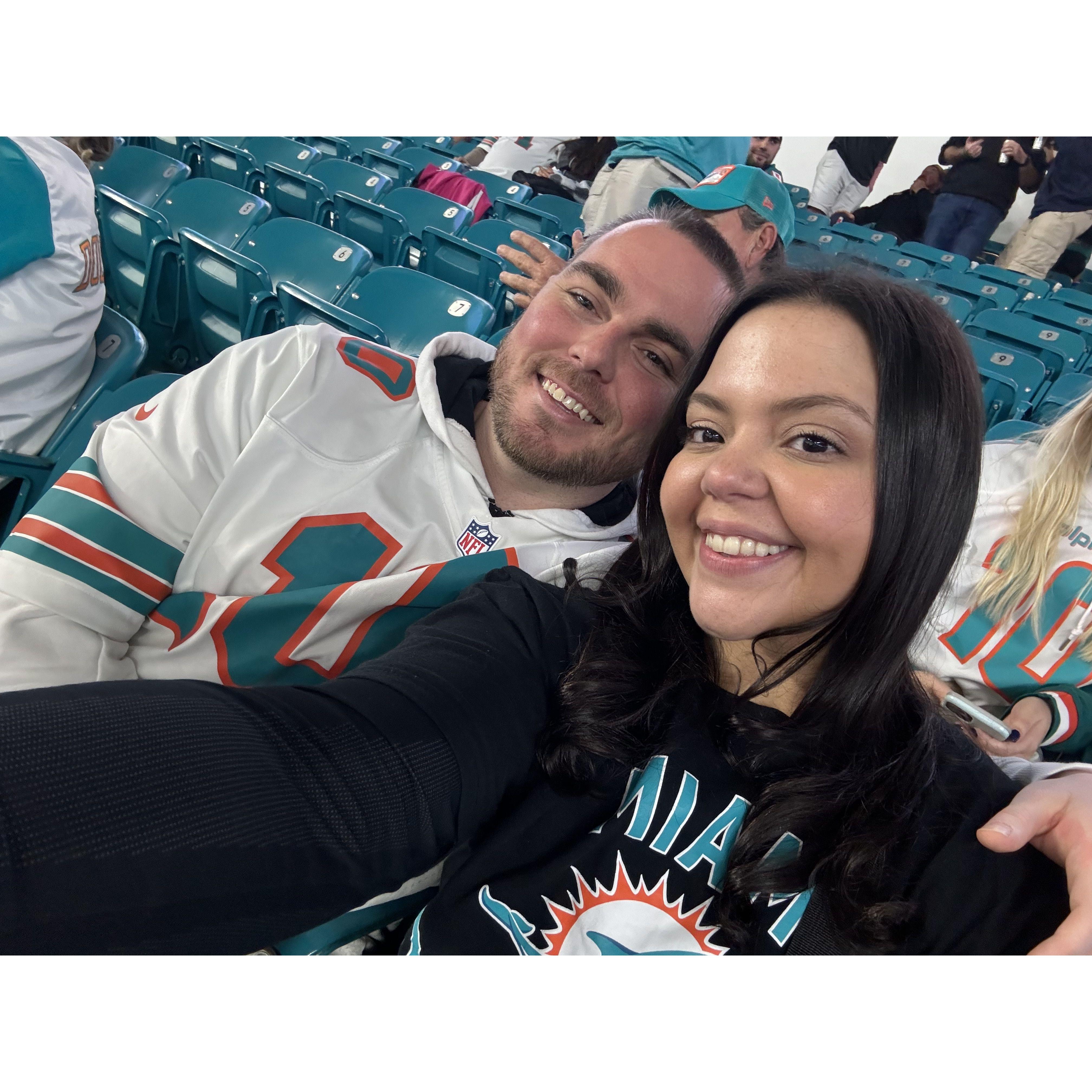 Watching the dolphins play!