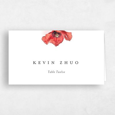 Red Wedding Place Card - Spiga