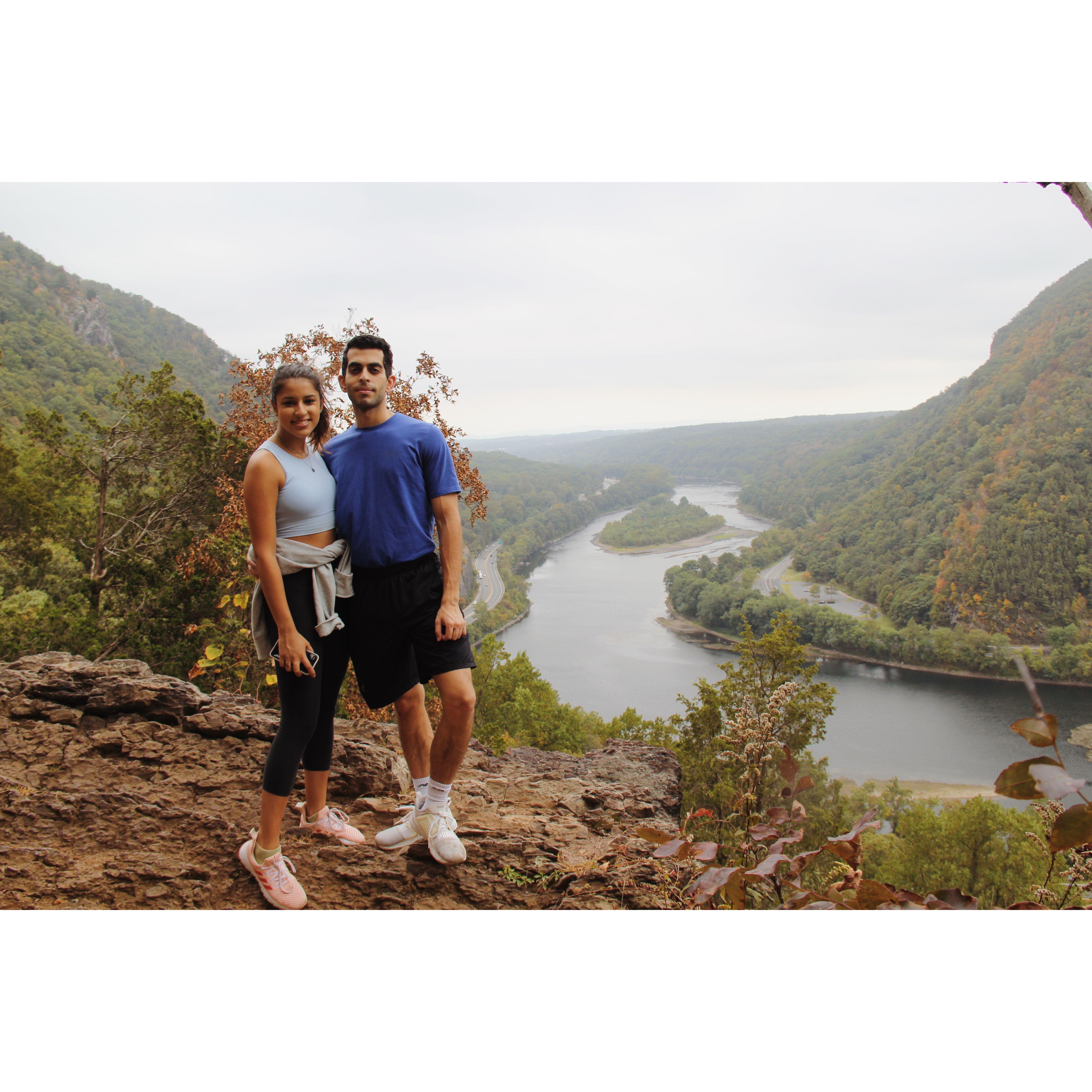 One of our first dates back in 2019, hiking outside of NYC