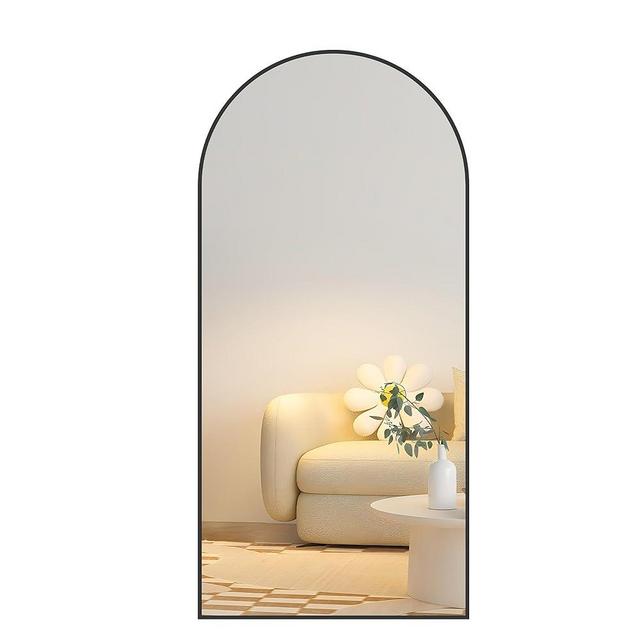 Full Length Mirrors, Full Body Mirror, 71 * 32 Frame Floor Mirror Black Floor Mirror Frosted Metal Frame Mounted Mirror Bathroom Vanity Hanging Mirror for for Bedroom, Entryway, Living/Dressing Room