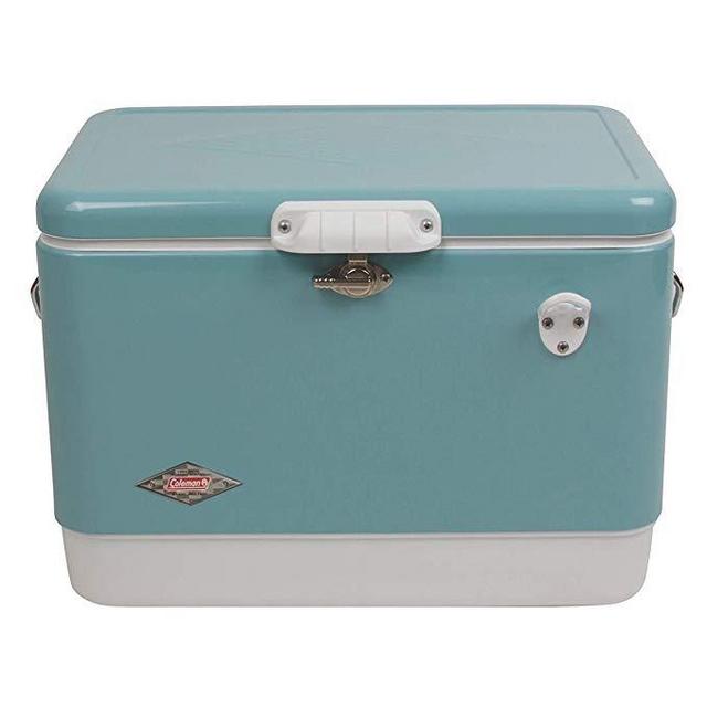 Turquoise Coleman Steel-Belted Portable Cooler, 54 Quart
