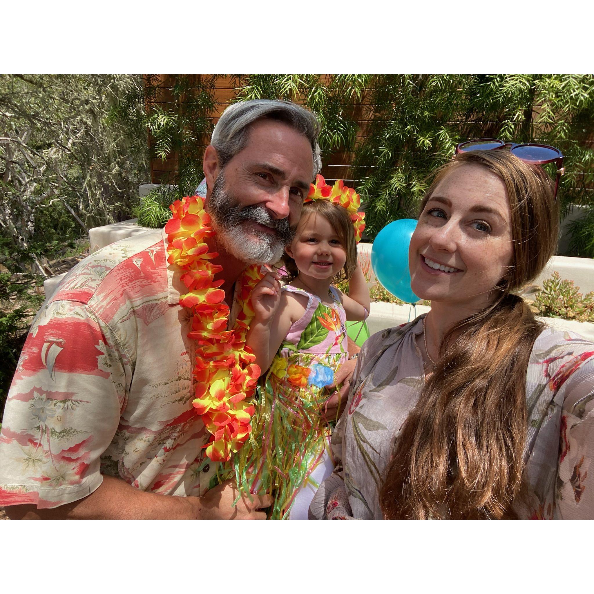 Our Kauai vacation inspired Lillian's fourth birthday party... a luau!