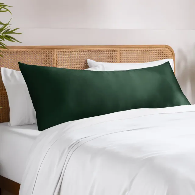 Ultra-Soft Rayon from Bamboo Pillowcase by Bare Home - Body, Forest Green