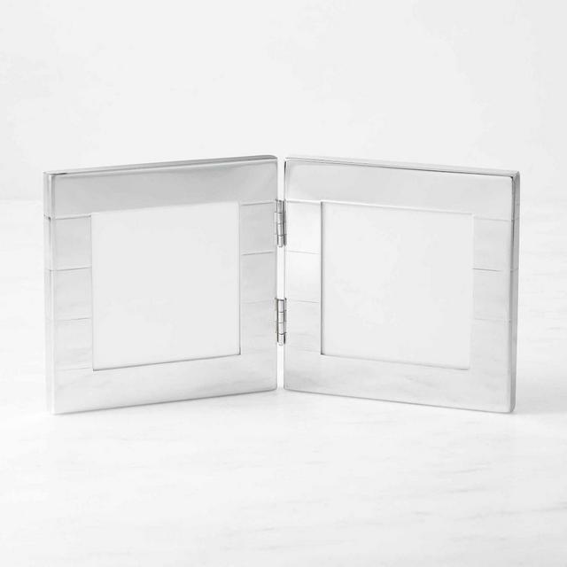 Aerin Silver Radial Double Frame, 4" X 4"