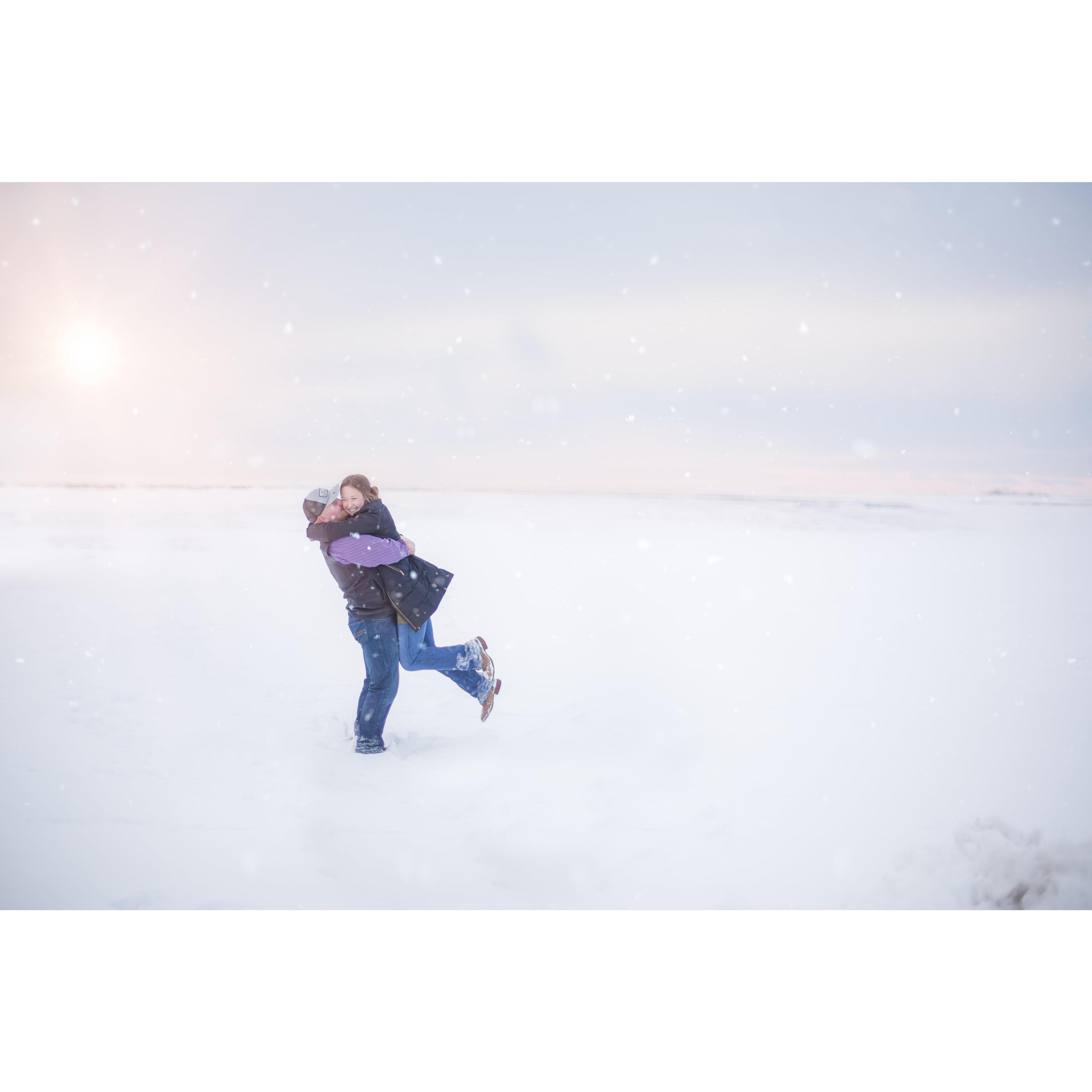 Just so you know...it was very cold during this engagement photo session. Good thing I will always have Johnny there to keep me warm. :)