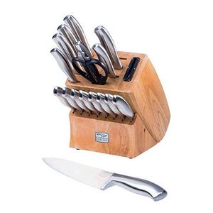 Chicago Cutlery 18-Piece Insignia Steel Knife Set with Block and In-Block Sharpener