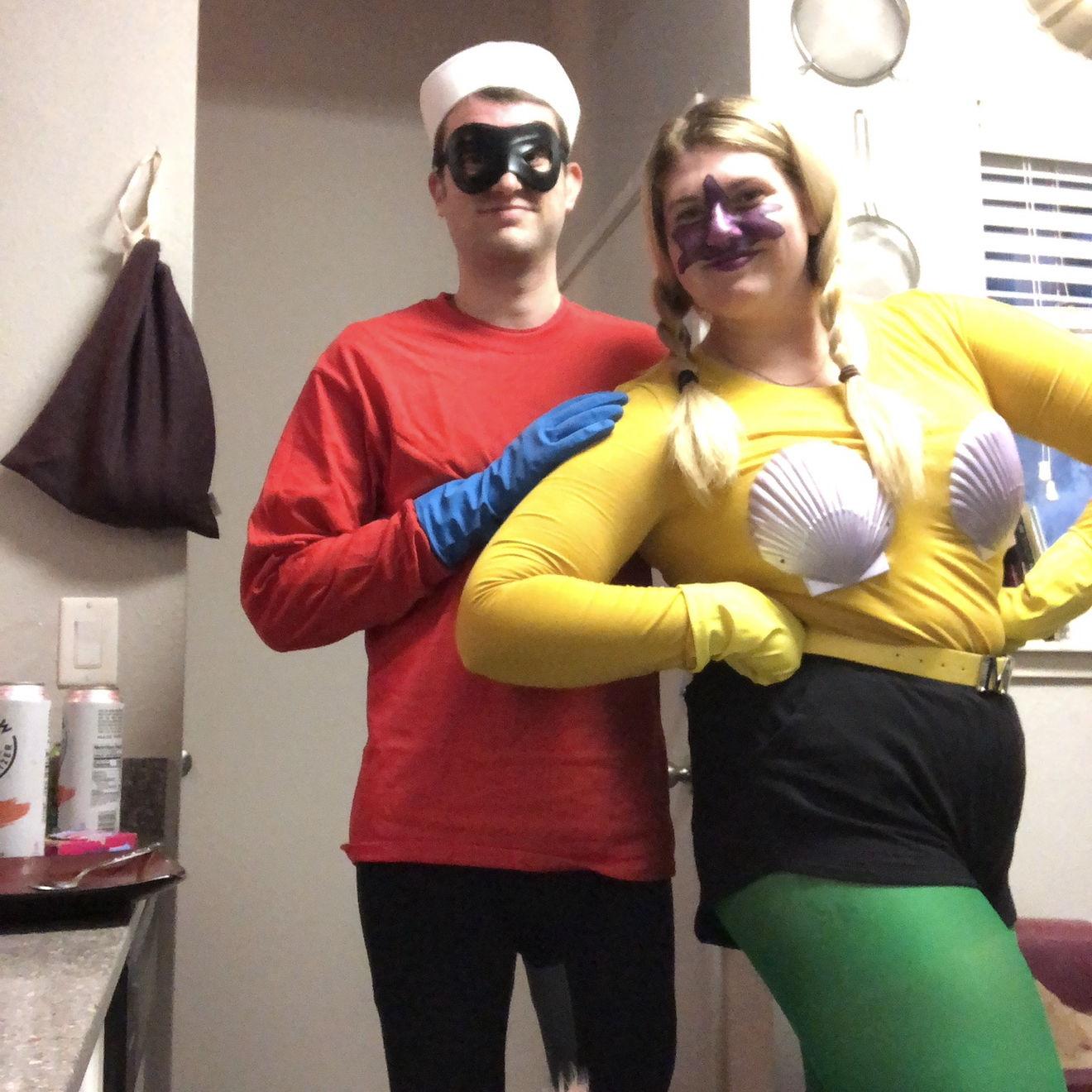 Our first apartment and couples costume. I realized he appreciated a great costume as much as I did.