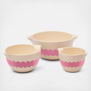 Stir Crazy 3-Piece Ceramic Nesting Mixing Bowl Set