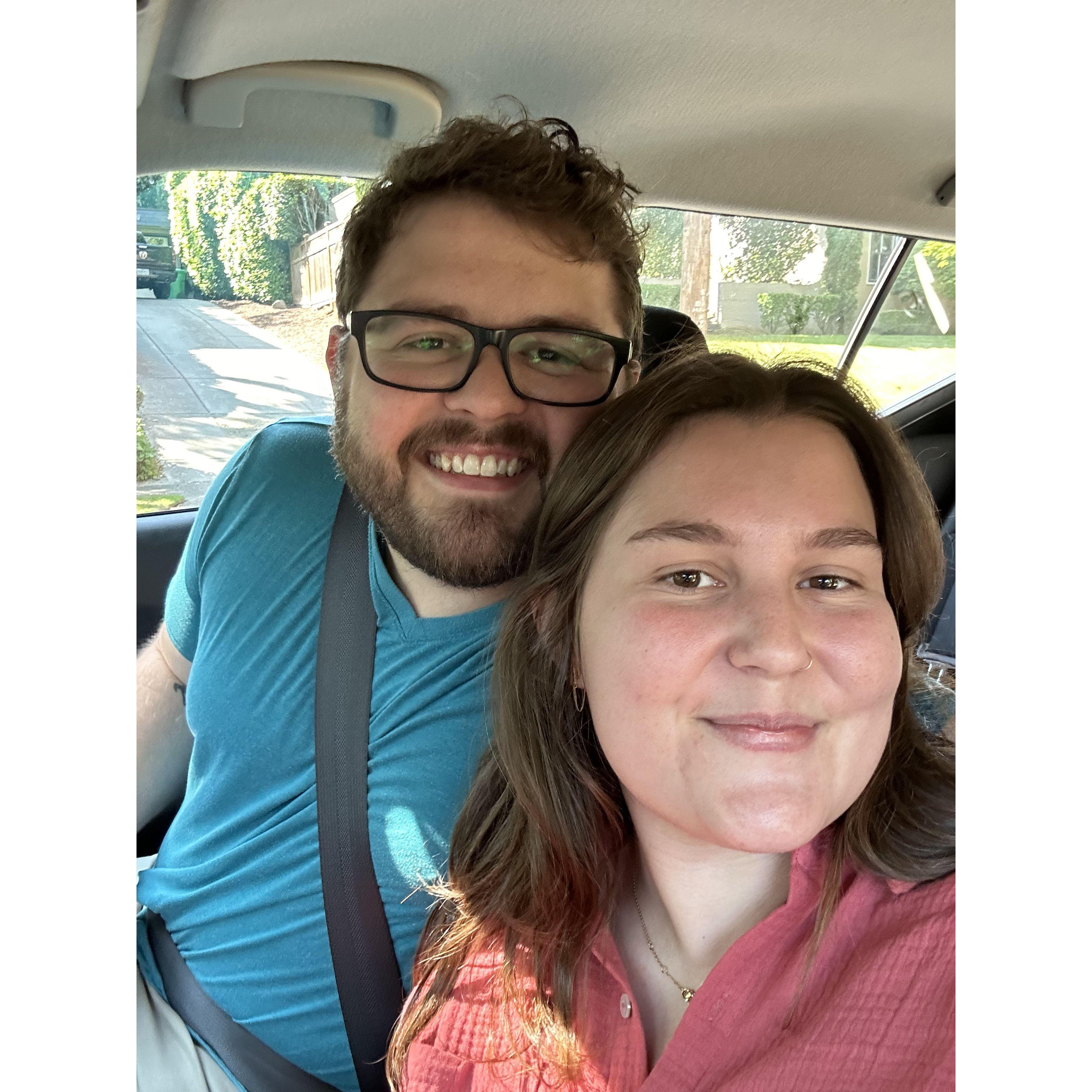 Our first day reunited after a long-distance summer!