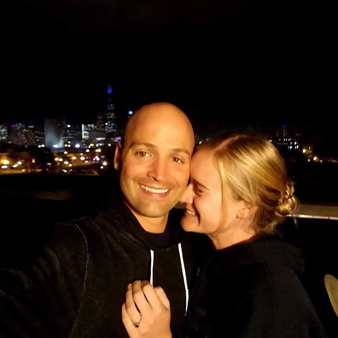 October 13th 2017 - Greg proposed on his rooftop in Chicago