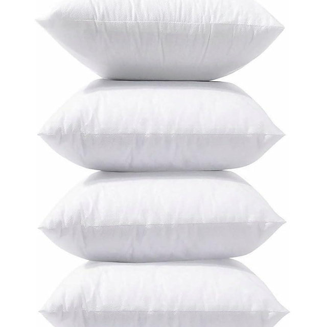 LANE LINEN 20x20 Throw Pillow Insert - Set of 4 White Pillow Inserts for Decorative Pillow Covers, Throw Pillows for Bed, Decorative Pillows for Bed, Couch Pillows, Throw Pillows for Couch