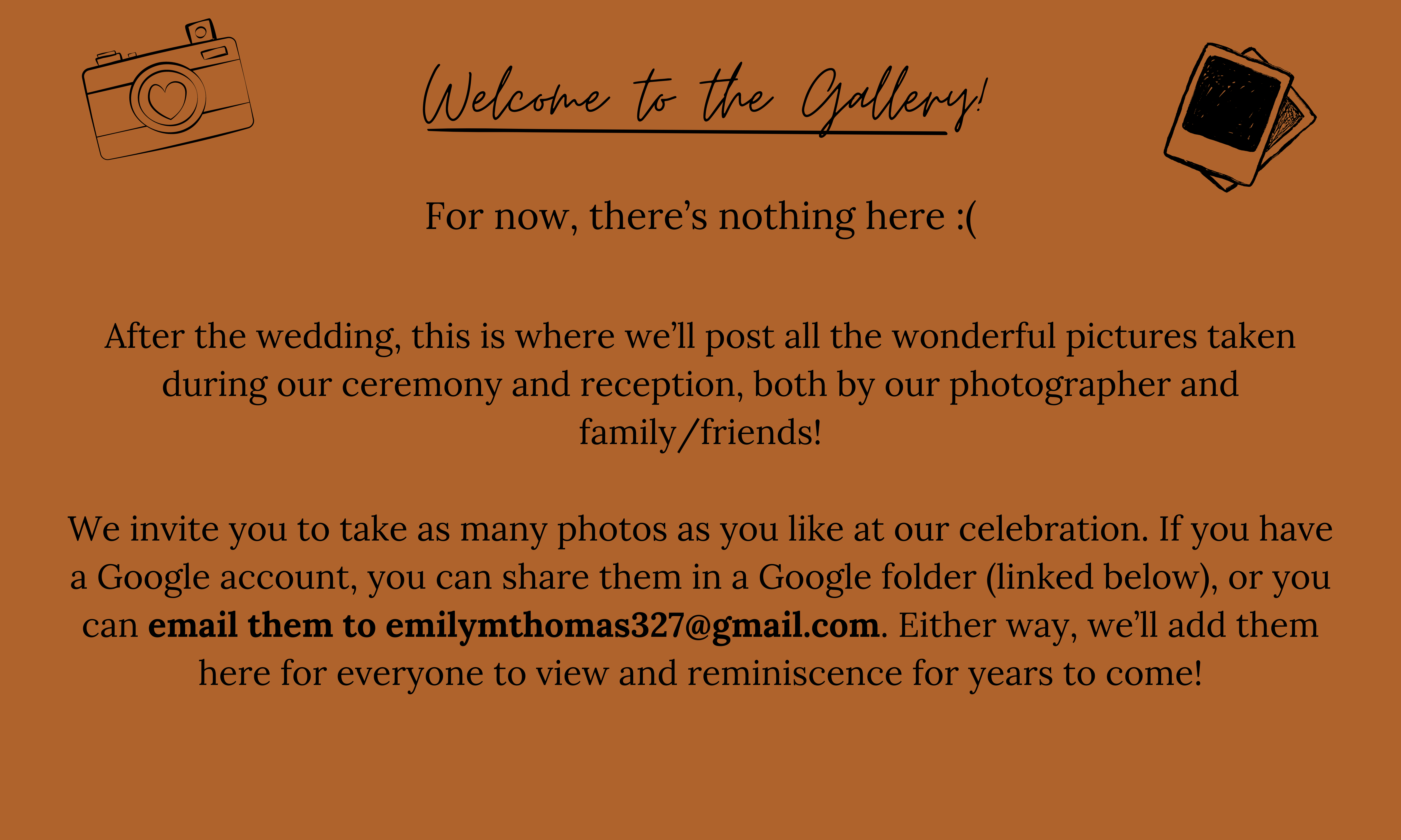 The Wedding Website of Emily Thomas and Charlie Cain