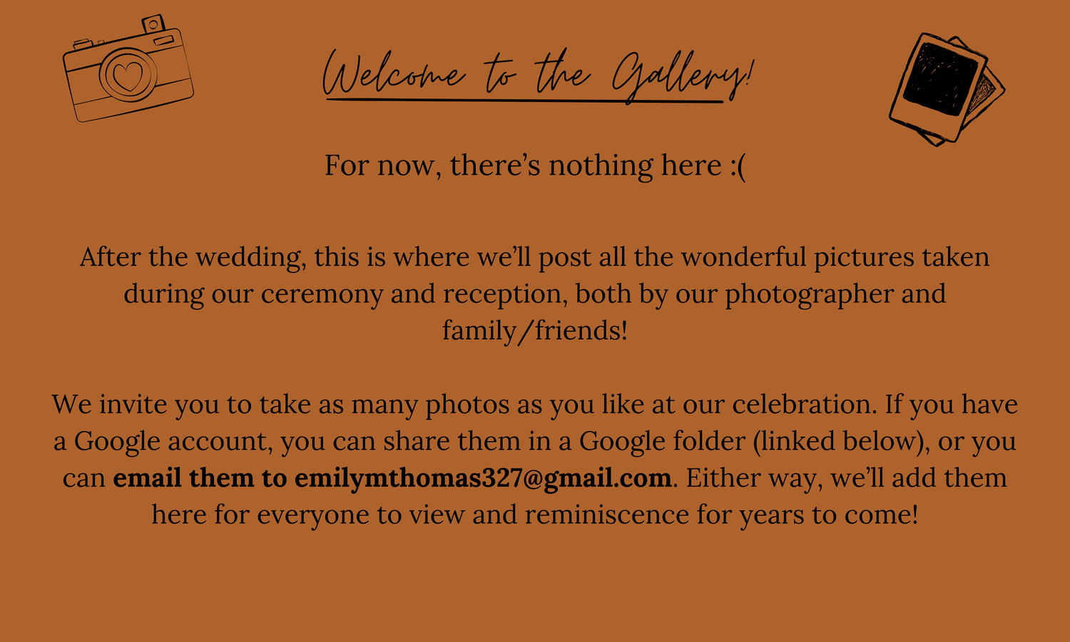 The Wedding Website of Emily Thomas and Charlie Cain