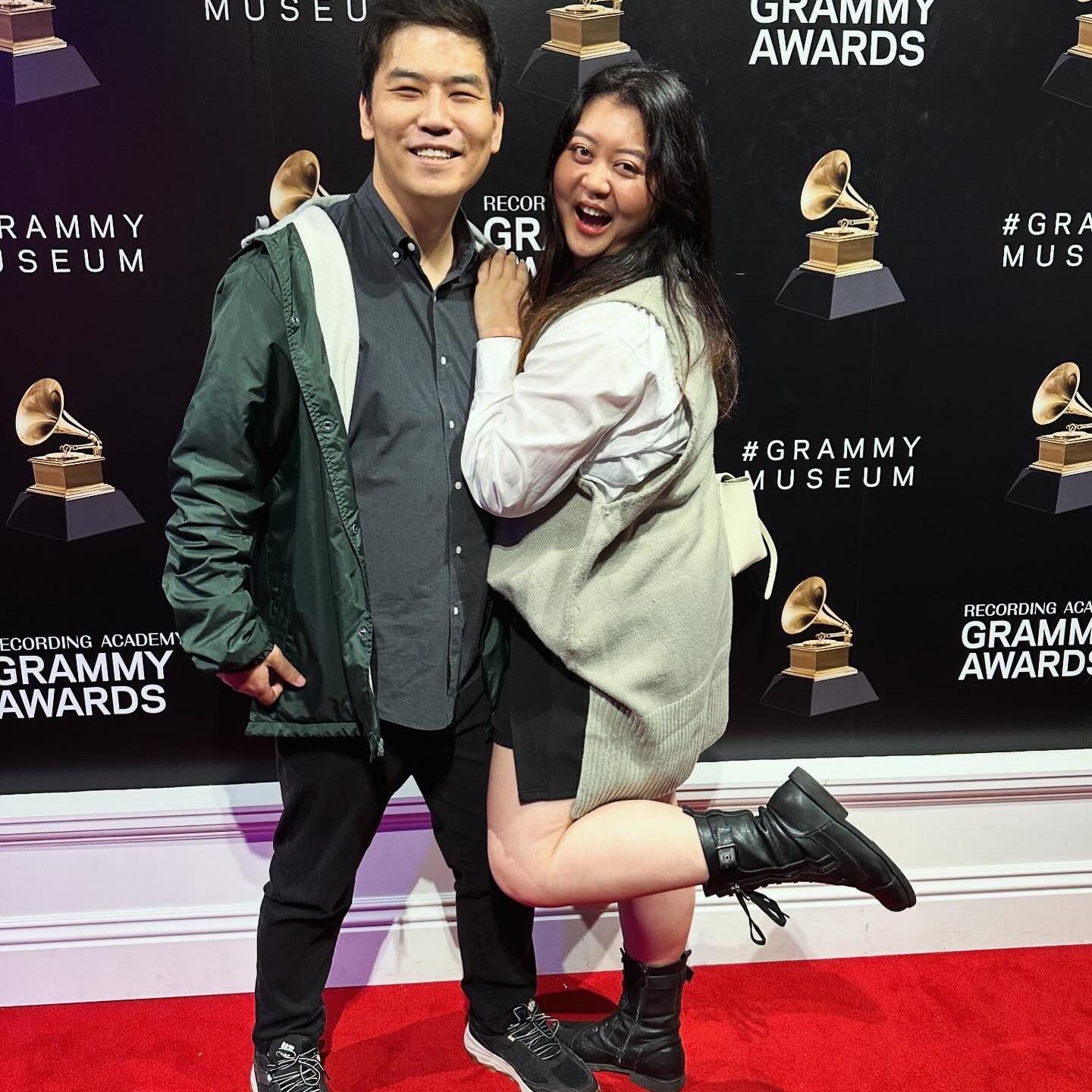 Walking the red carpet like hip hop royalty at the Grammy’s Museum!