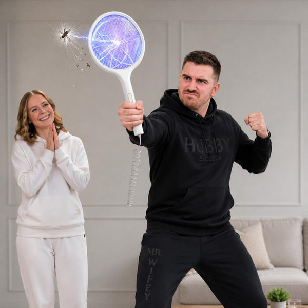YISSVIC Electric Fly Swatter 4000V Bug Zapper Racket Dual Modes Mosquito Killer with Purple Mosquito Light Rechargeable for Indoor Home Office Backyard Patio Camping