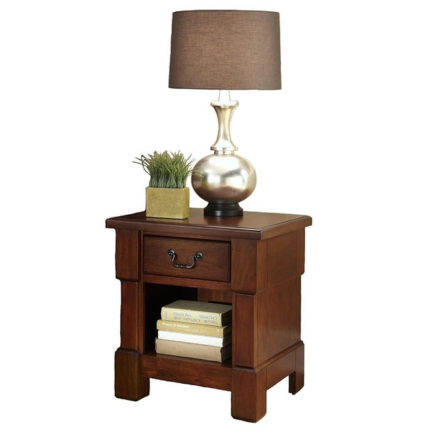 Homestyles Aspen Nightstand, Brown