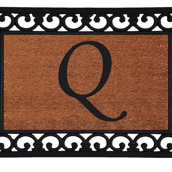 Calloway Mills 180041925Q Monogram Insert Doormat 19" x 25" (Letter Q)