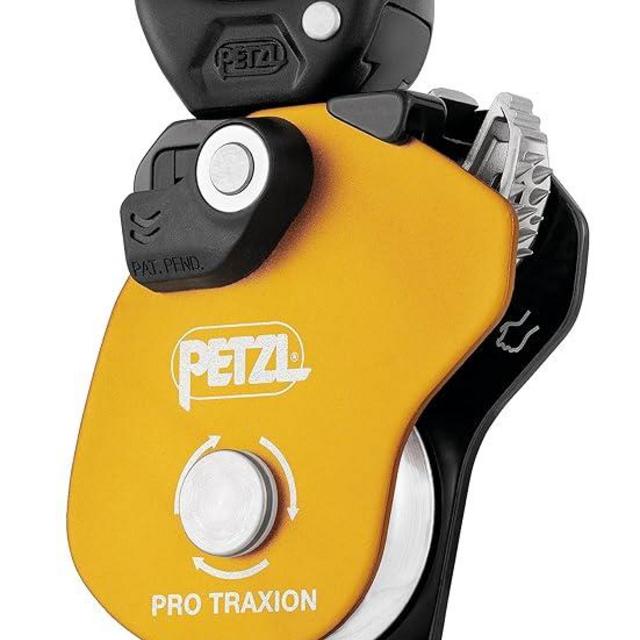 Petzl, PRO Traxion, Progress Capture Pulley with Swivel, Yellow