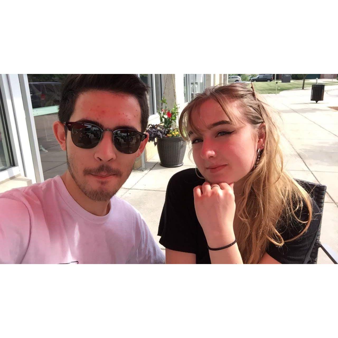 This was from one of the first dates we had! We went to the art museum and then lounged in the sun near the lake.