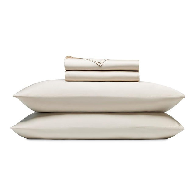Cozy Earth Luxury Bed Sheet Set - 100% Viscose from Bamboo Fabric, Ultra-Soft & Breathable, Fits Regular & Deep Pocket Mattresses up to 20" - 4 Pieces Twin Sheet Set Oat