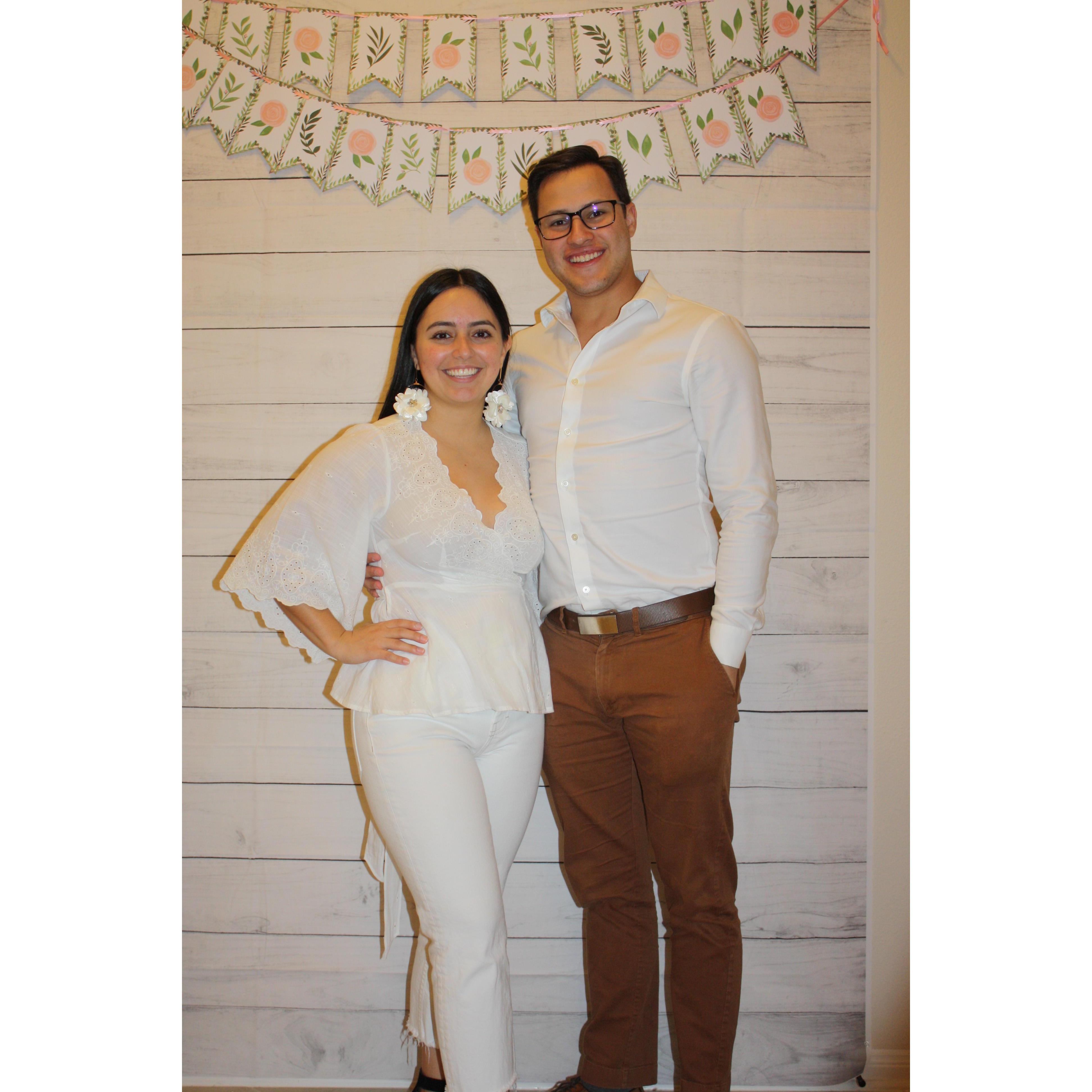 During our lovely wedding shower hosted by Daniela's mom!