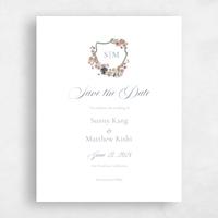 White Wedding Save the Date - Windansea Portrait