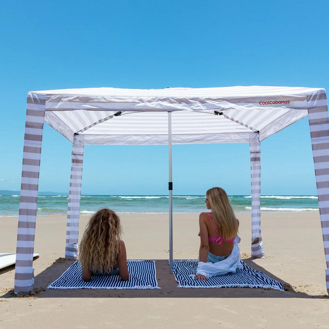 COOLCABANA 5 - Beige Stripes / Large - 64ft²