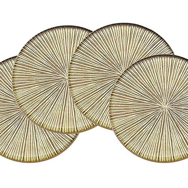Godinger Silver Art Dax Gold Coasters Set of 4