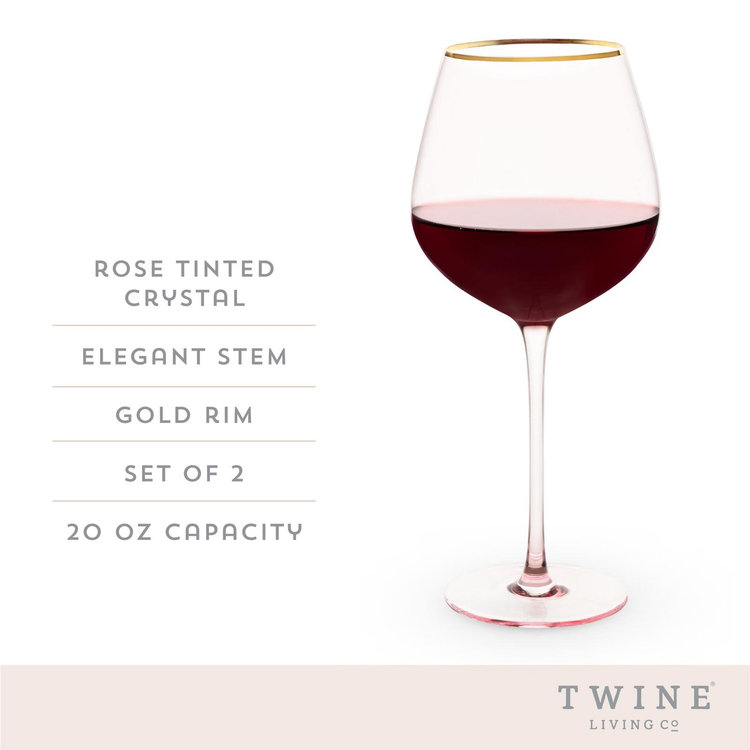 Twine, Garden Party Red Wine Glass, Set of 2 | Zola