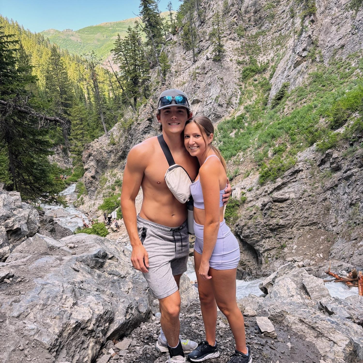 One of our first dates hiking Donut Falls!