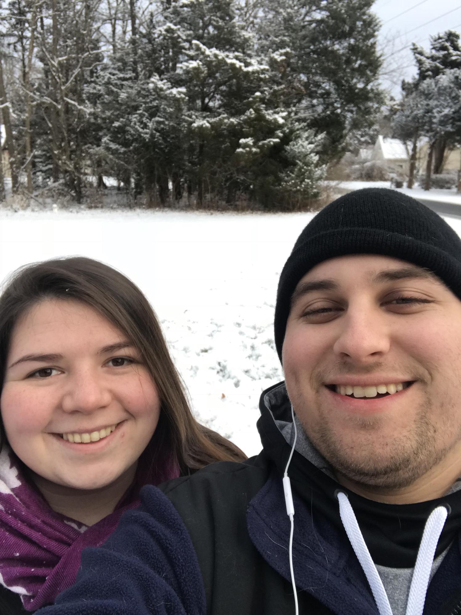 His first snow experience 2017