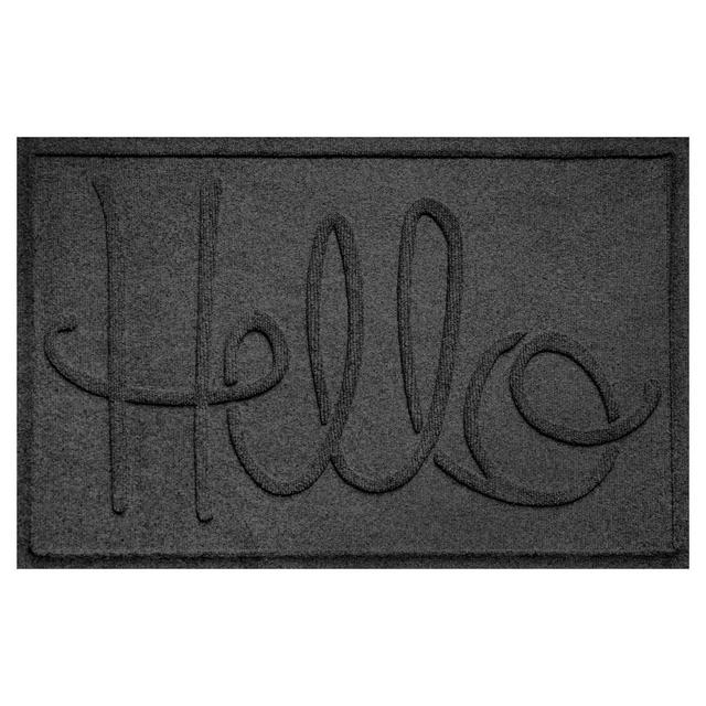 Charcoal Typography Pressed Doormat - (2'X3')- Bungalow Flooring